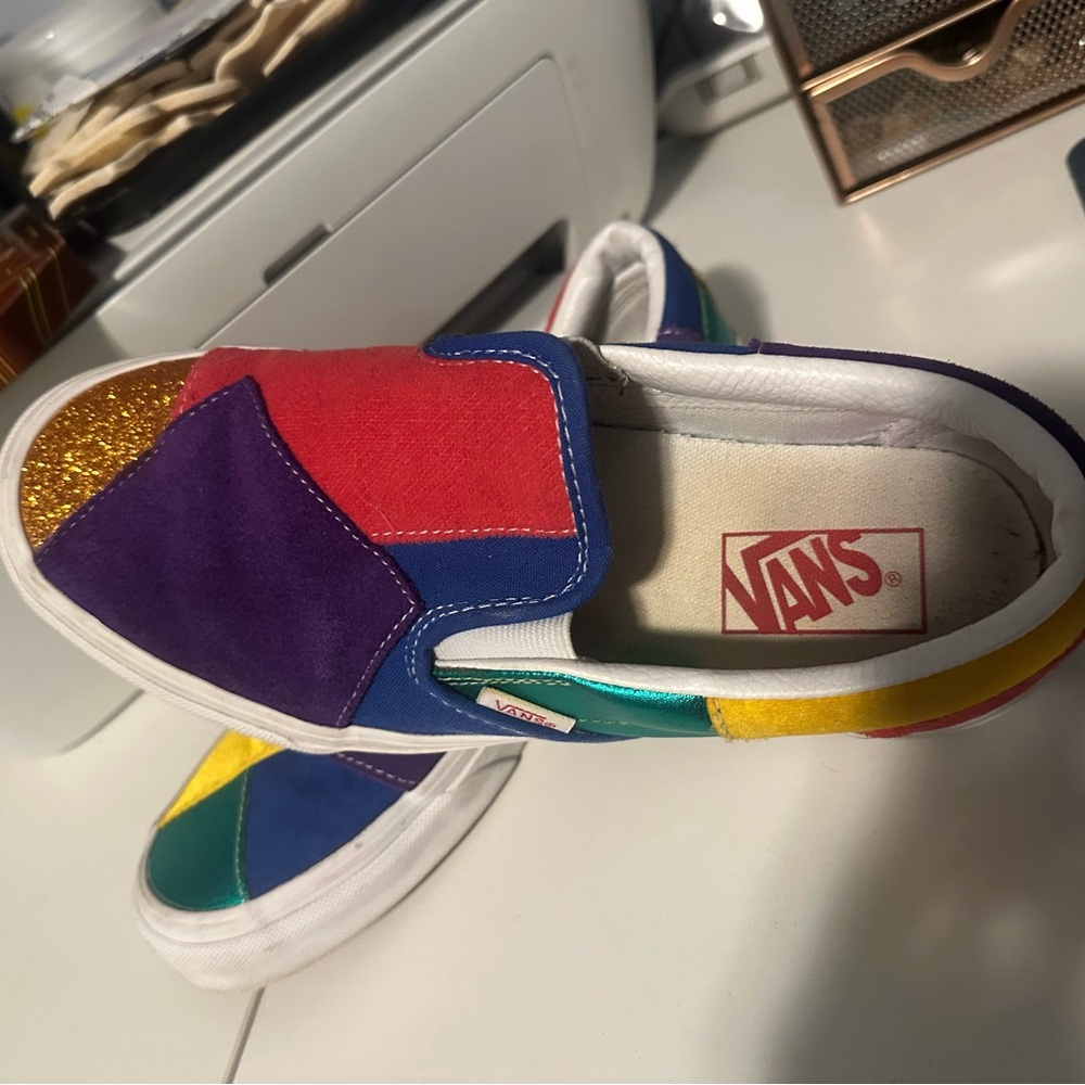 Vans Colorful Patchwork Slip-On Sneakers